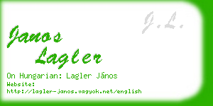 janos lagler business card